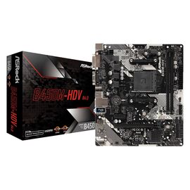 Asrock B450M-HDV R4.0 AMD B450 Socket AM4 micro ATX | Techbox