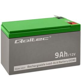 Qoltec 53031 AGM battery | 12V | 9Ah | Techbox