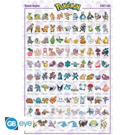 Sinnoh Pokemon Poster - 91.5 x 61 cm / Fan Shop and Merchandise |  Techbox