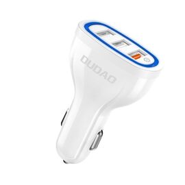 Dudao car charger quick charge Quick Charge 3.0 QC3.0 2.4A 18W 3x USB white (R7S white) | Techbox