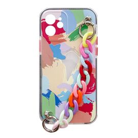 Color Chain Case gel flexible elastic case cover with a chain pendant for Xiaomi Redmi Note 10 5G multicolour  (4) | Techbox