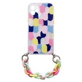 Color Chain Case gel flexible elastic case cover with a chain pendant for Xiaomi Redmi Note 10 Pro multicolour  (1) | Techbox