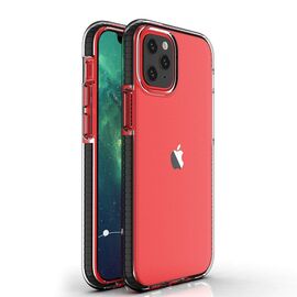 Spring Case clear TPU gel protective cover with colorful frame for iPhone 13 mini black - Apple - Θήκες - Techbox
