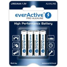 Alkaline batteries AAA / LR03 everActive Pro - 4 pieces (blister) - Μπαταρίες | Φορτιστές - Αναλώσιμα - Techbox