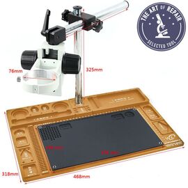 Other (AOR-M-012) Metal Rework Stand (Gold) with Basic boom stand and Focusing Rack (White) | Techbox